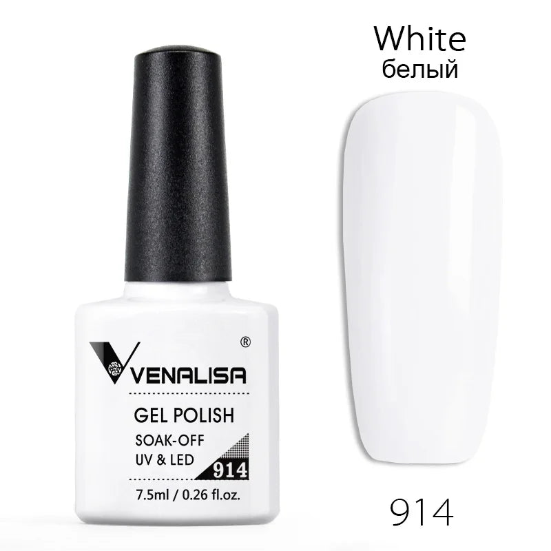 Venalisa Long Wear Top Coat Tempered Top Coat Peel Off Base Coat Color Nail Gel Polish Beautiful Semi Permanent Nail Gel Enamel