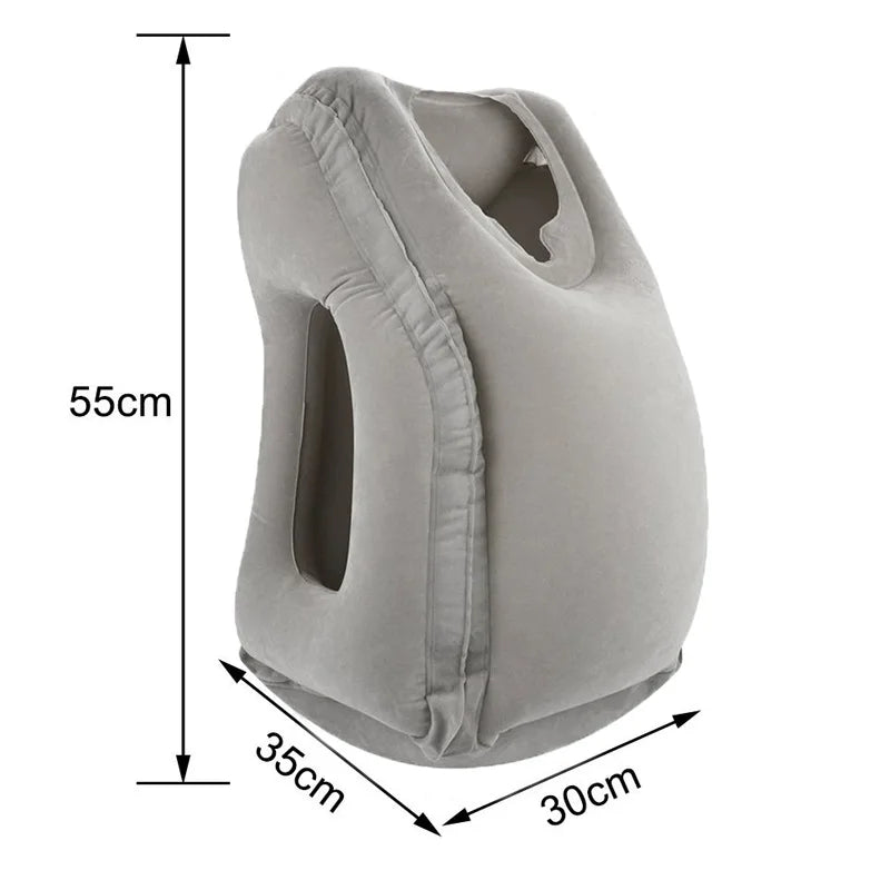 Inflatable Travel Sleeping Bag Portable Cushion Neck Pillow for Men Women Outdoor Airplane Flight Train Sleeping Easy