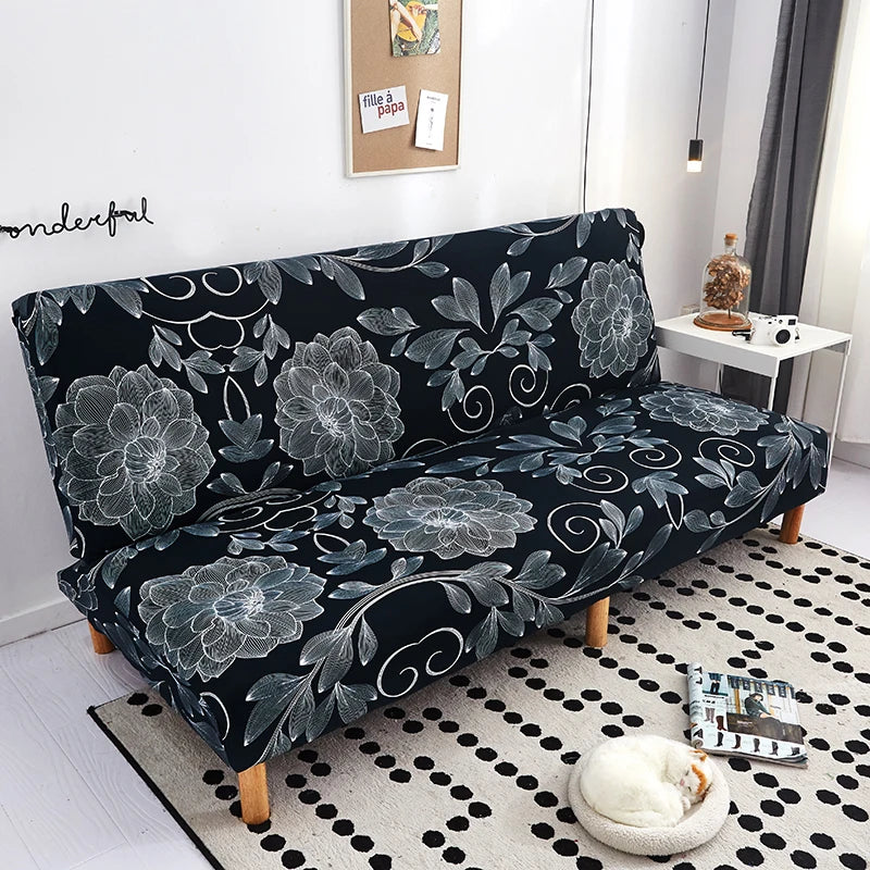 black geometric folding sofa bed cover sofa covers spandex stretchdouble seat cover slipcovers for living room geometric print