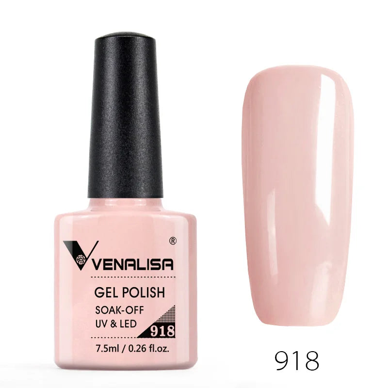 Venalisa Long Wear Top Coat Tempered Top Coat Peel Off Base Coat Color Nail Gel Polish Beautiful Semi Permanent Nail Gel Enamel