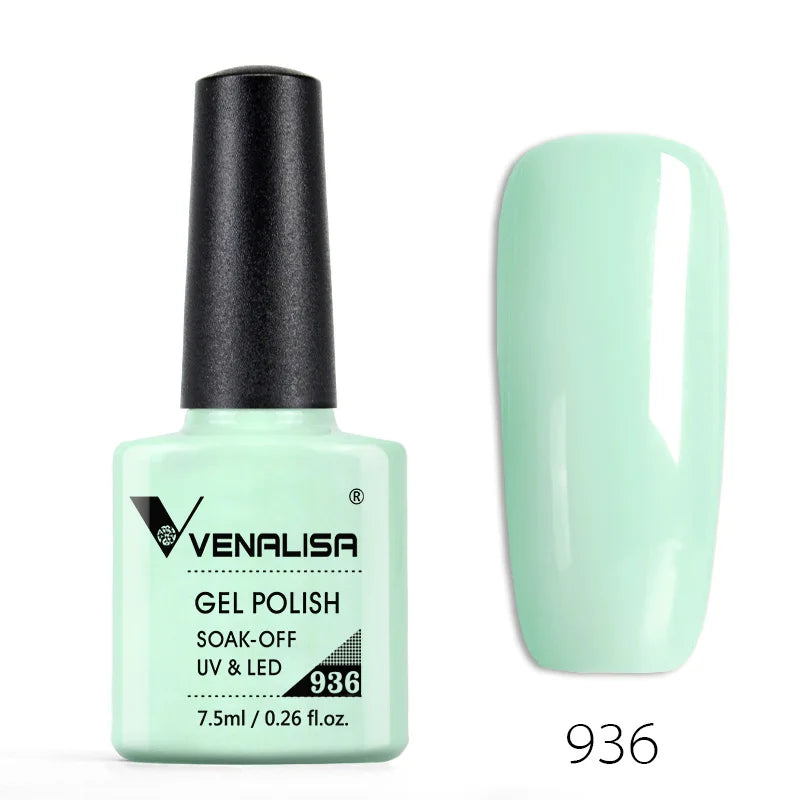 Venalisa Long Wear Top Coat Tempered Top Coat Peel Off Base Coat Color Nail Gel Polish Beautiful Semi Permanent Nail Gel Enamel