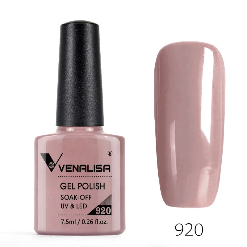 Venalisa Long Wear Top Coat Tempered Top Coat Peel Off Base Coat Color Nail Gel Polish Beautiful Semi Permanent Nail Gel Enamel