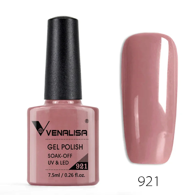 Venalisa Long Wear Top Coat Tempered Top Coat Peel Off Base Coat Color Nail Gel Polish Beautiful Semi Permanent Nail Gel Enamel