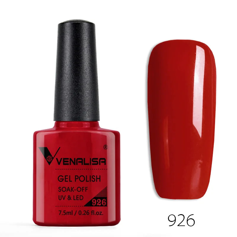 Venalisa Long Wear Top Coat Tempered Top Coat Peel Off Base Coat Color Nail Gel Polish Beautiful Semi Permanent Nail Gel Enamel