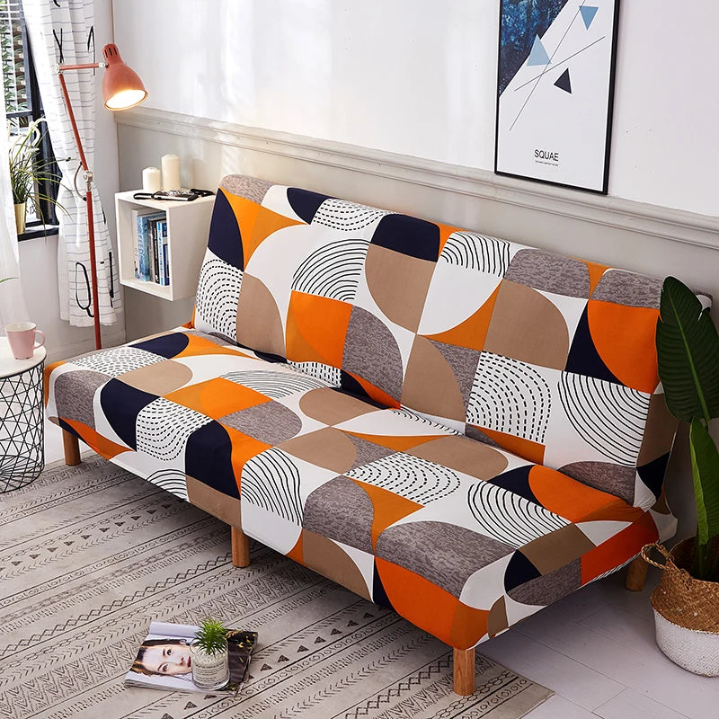 black geometric folding sofa bed cover sofa covers spandex stretchdouble seat cover slipcovers for living room geometric print