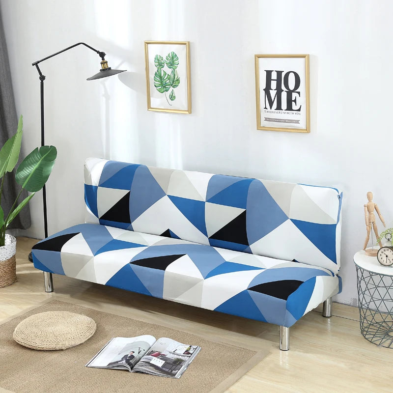 black geometric folding sofa bed cover sofa covers spandex stretchdouble seat cover slipcovers for living room geometric print