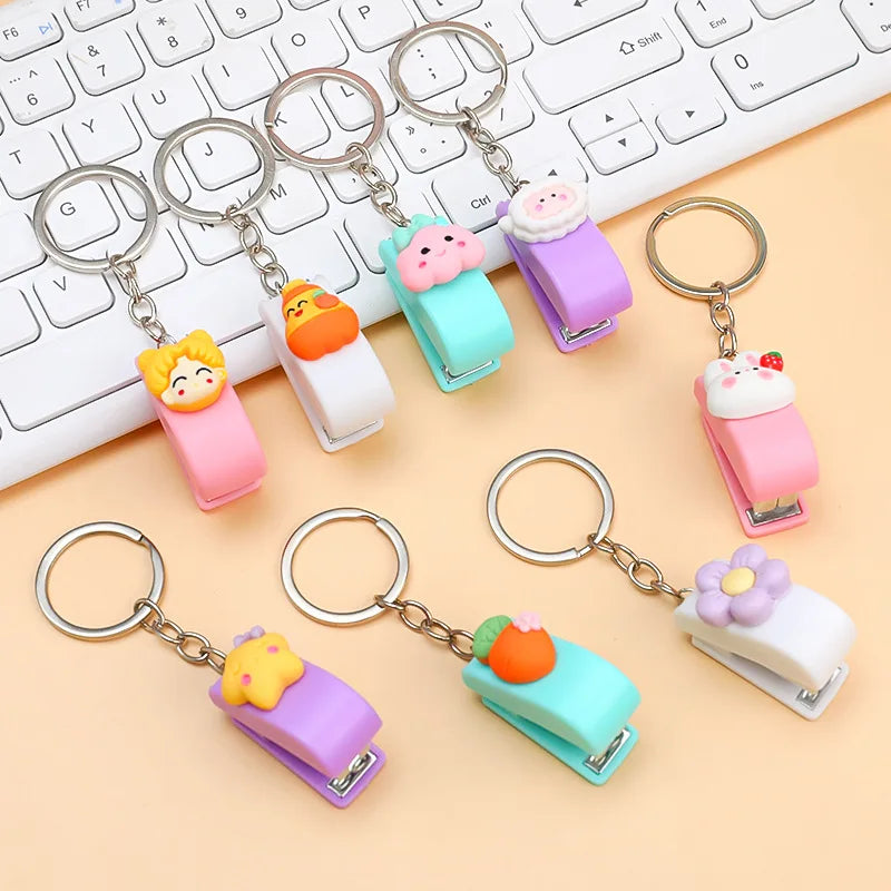 Mini Portable Cartoon Stapler Student Creativity Cute Staplers Multifunction Office Binder Stationery