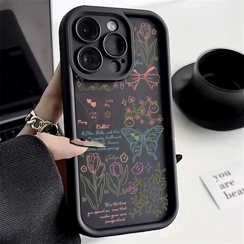 Colorful Butterfly Flower Pattern Silicone Case For Xiaomi Mi 13 12 11 Lite 5G 14 13T 12T 12X Poco X6 X5 X3 F5 M6 Pro Soft Cover