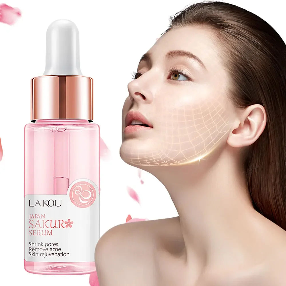 LAIKOU Japan Sakura Essence Cream Cherry Blossom Facial Cream Moisturizing Shrink Pores Cosmetics Collagen Skin Care