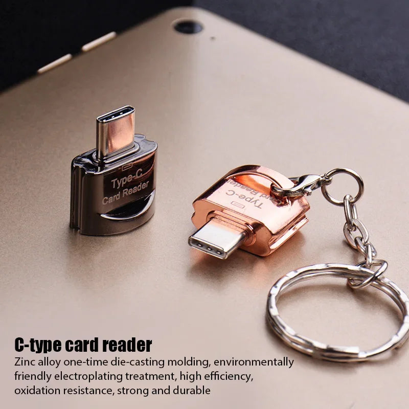 New USB 3.1 Type-C to Micro-SD TF smart adapter Mini High Speed card reader for watching movies and transferring documents