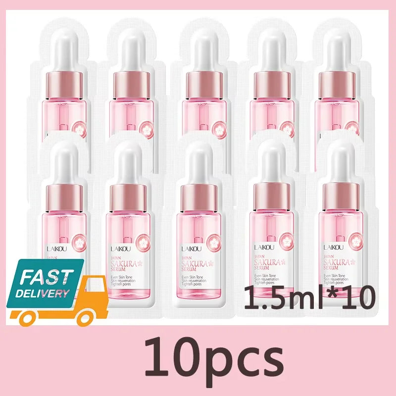 Sakura Whitening Face Serum Anti Aging Fade Fine Lines Tighten Pores Improve Melanin Pigment Dull Moisturizer Brighten Skin Care