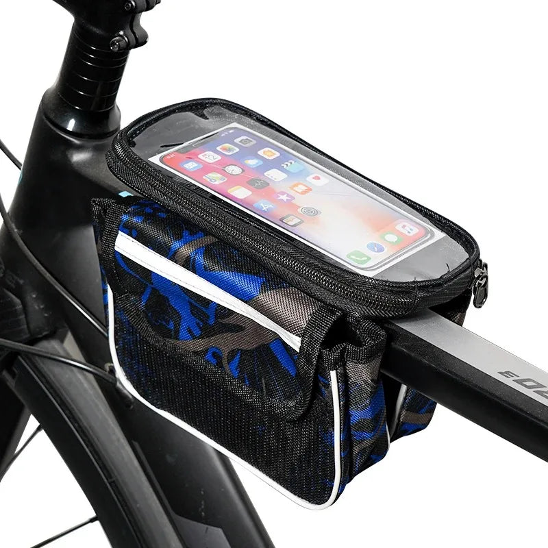 2025 Bicycle Pannier Top Front Tube Frame Bag Waterproof MTB Road Bike Storage 6.0 Inches Phone Case Cycling Bag Touch Screen