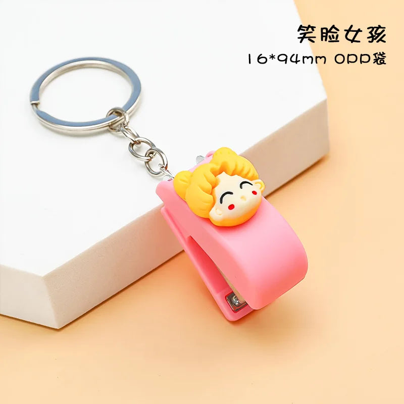 Mini Portable Cartoon Stapler Student Creativity Cute Staplers Multifunction Office Binder Stationery