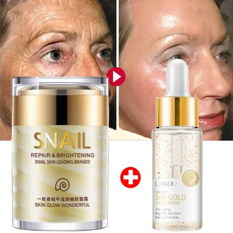 Snail Collagen Face Cream Anti Aging Whitening Moisture Facial Firming Serum Anti Wrinkles Eye Bags Korean Skin Care Product 60g