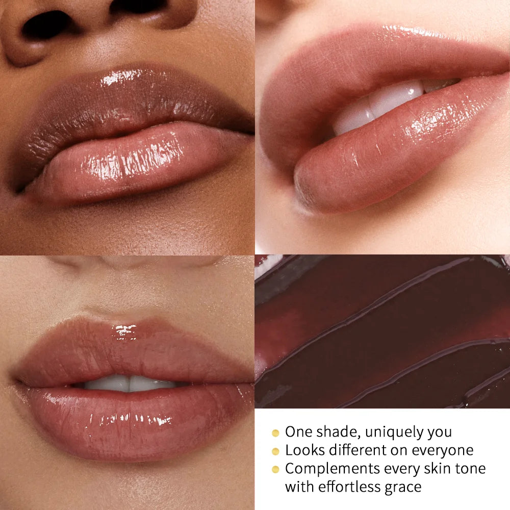 Black Honey Lipstick Long Lasting Moisturizing Natural Lip Plumper Makeup Lip Plumping Gloss Cosmetics Exfoliating for Lip