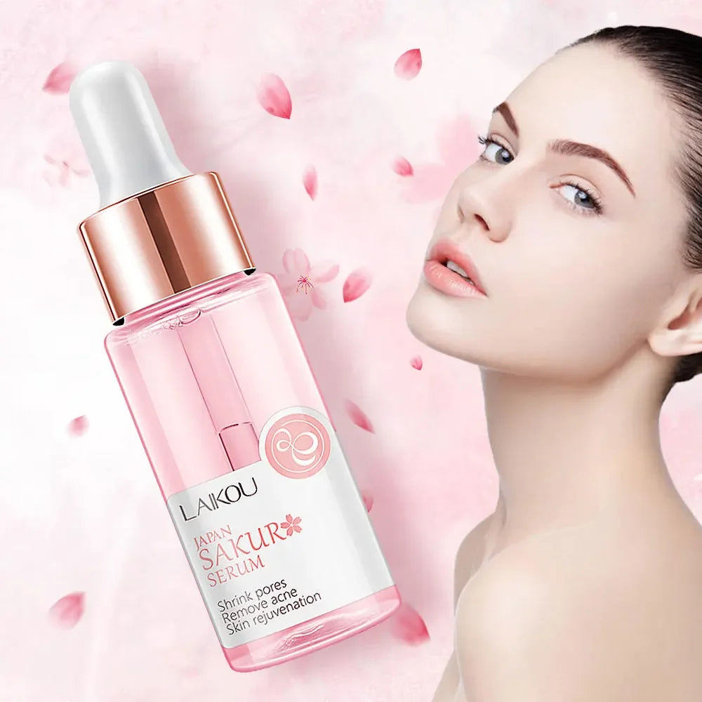 LAIKOU Japan Sakura Essence Cream Cherry Blossom Facial Cream Moisturizing Shrink Pores Cosmetics Collagen Skin Care