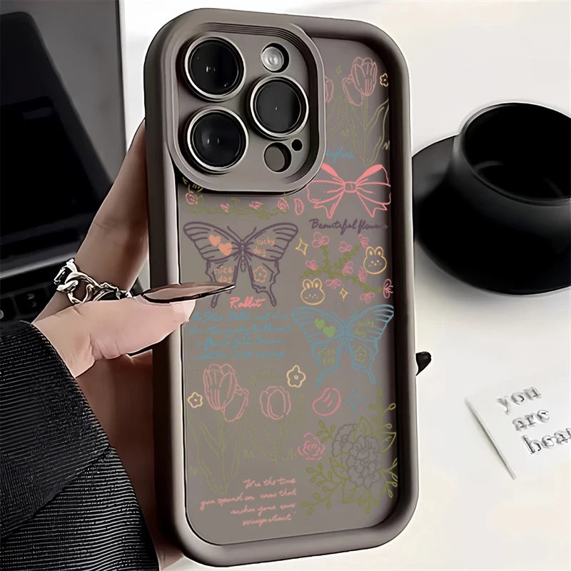 Colorful Butterfly Flower Pattern Silicone Case For Xiaomi Mi 13 12 11 Lite 5G 14 13T 12T 12X Poco X6 X5 X3 F5 M6 Pro Soft Cover