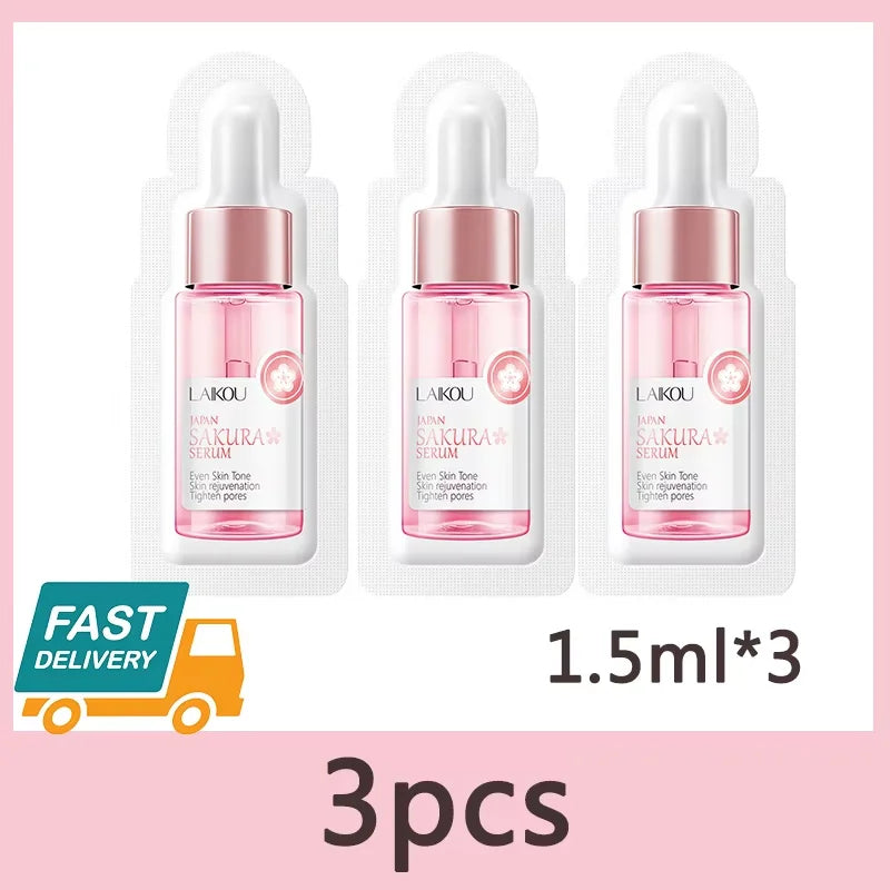 Sakura Whitening Face Serum Anti Aging Fade Fine Lines Tighten Pores Improve Melanin Pigment Dull Moisturizer Brighten Skin Care