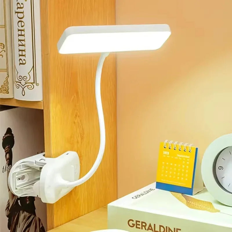 LED Rechargeable Book Light for Reading in Bed Clip USB Touch Control Portable Clamp Dimmable Desk Lamp for Headboard Computer