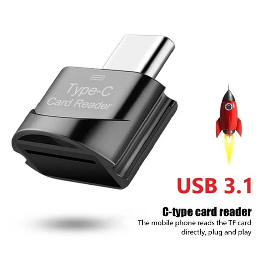 New USB 3.1 Type-C to Micro-SD TF smart adapter Mini High Speed card reader for watching movies and transferring documents