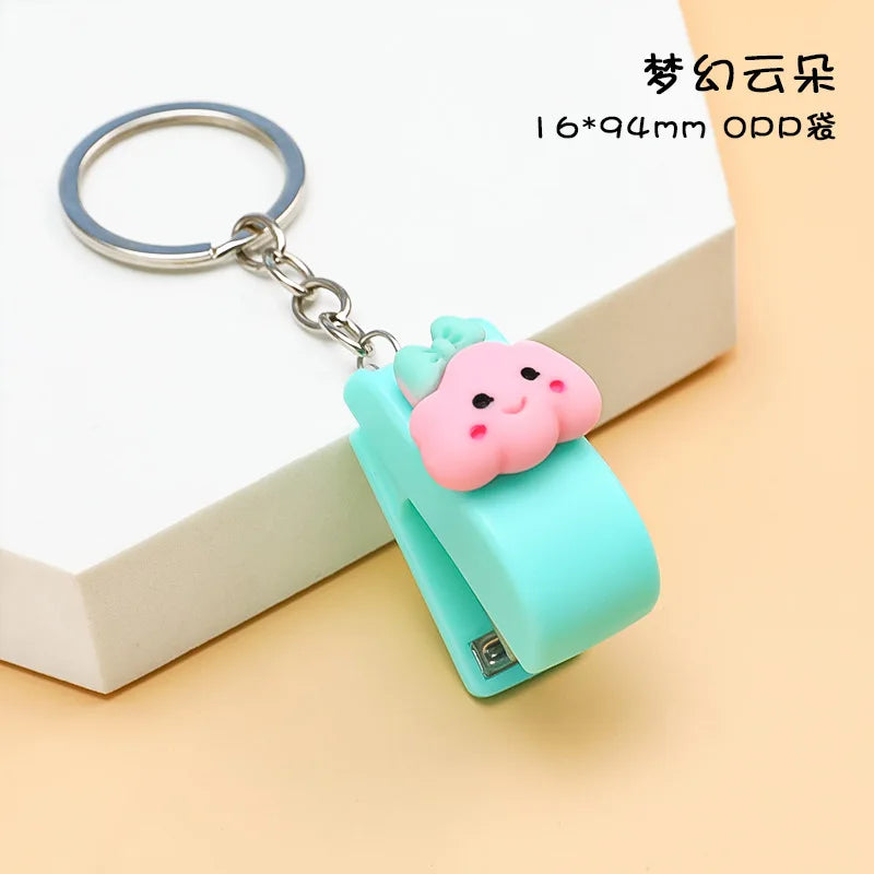 Mini Portable Cartoon Stapler Student Creativity Cute Staplers Multifunction Office Binder Stationery