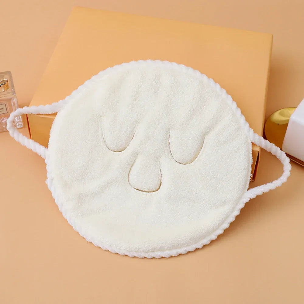 Thickened Soft Face Towel Home Hot and Cold Mask Wash Apply Face Care Double-deck Plain Weave Soft Absorbent Facial Round Towel