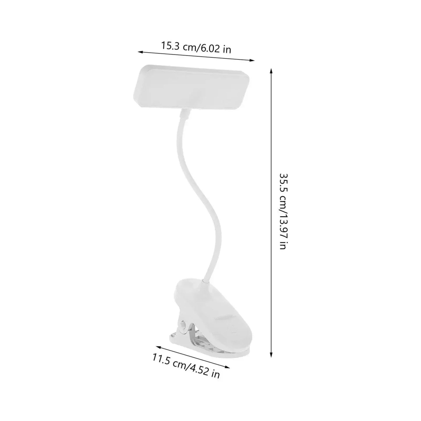 LED Rechargeable Book Light for Reading in Bed Clip USB Touch Control Portable Clamp Dimmable Desk Lamp for Headboard Computer