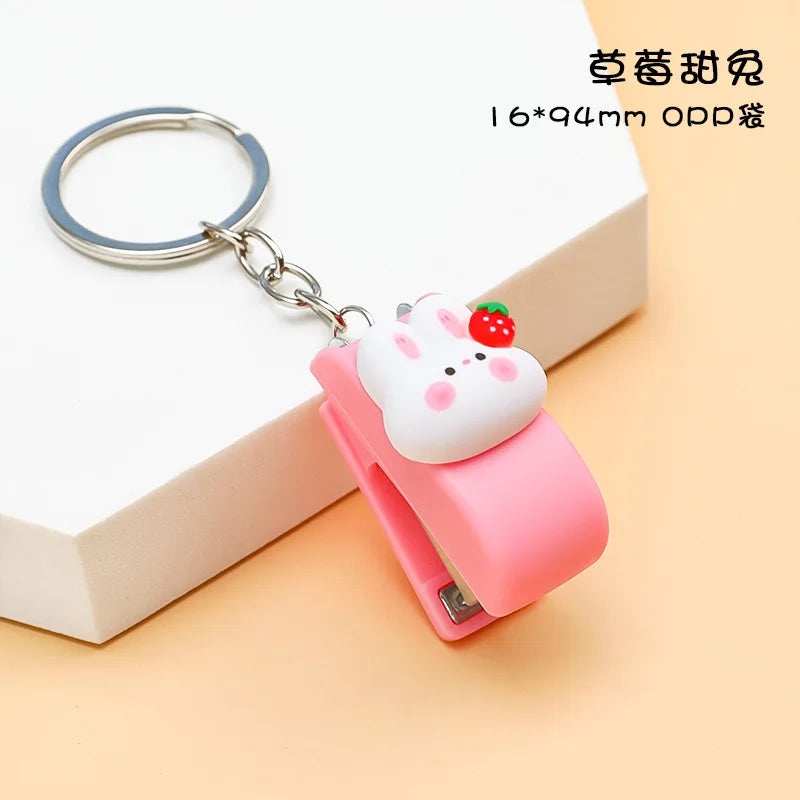 Mini Portable Cartoon Stapler Student Creativity Cute Staplers Multifunction Office Binder Stationery